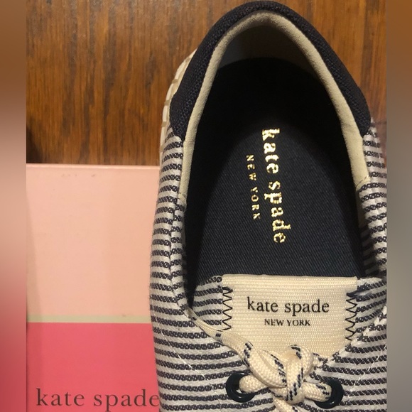 NIB-Kate Spade-Boat Party-Espadrille Sneakers-Canvas-Striped-Womens Size 9B-$118 - Picture 4 of 14